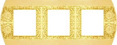 FD01423OB Fede San Remo Рамка 3-ная, Bright Gold