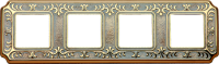 FD01354OP Fede Siena Рамка 4-ная, Gold White Patina