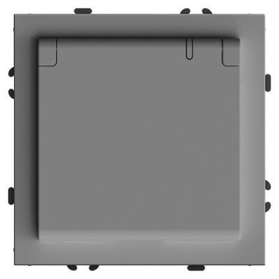 Feron Розетка 1-местная с крышкой с защ. штор с/з, 250В, 16А, серия Эмили, RST16-5112-10, платиново-серый, soft touch, 49959, STEKKER