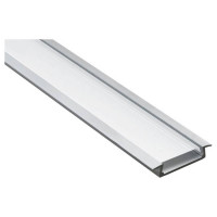 Профиль алюминиевый "встраиваемый широкий", серебро, CAB252 с матовым экраном, 2 заглушками в комплекте, Feron 10293 Профиль алюминиевый "встраиваемый широкий", серебро, CAB252 с матовым экраном, 2 заглушками в комплекте, Feron 10293