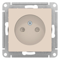 ATN000249 - ATLASDESIGN РОЗЕТКА без заземления со шторками, 16А, механизм, БЕЖЕВЫЙ, Systeme Electric