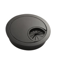 Donel Кабельный громмет ?80мм (лицевая панель ?90мм), черный, цинковый сплав, DCGR80B