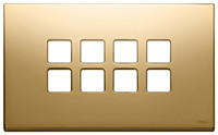 Vimar Накладка плоская, 4 модуля на 8 кнопок, Flat, золото, 22694.82