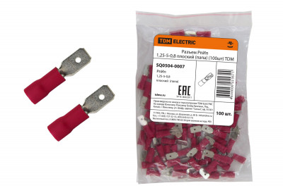 Разъем РпИп 1,25-5-0,8 плоский (папа) (100шт) TDM Electric, SQ0504-0007