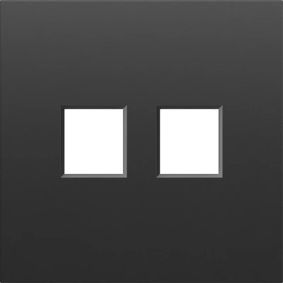 Donel S08 черный графит накладка 2-я для розеток RJ45,TV,SAT , серия DB, DS86957