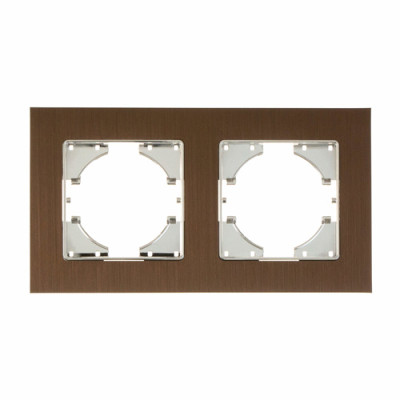 С1120-035 GUSI UGRA РАМКА 2-местная, алюминий, цвет чёрный., С1120-035