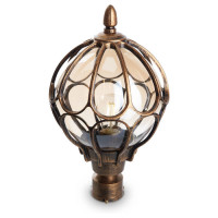 Светильник садово-парковый, 60W 230V E27 черное золото, IP44, PL3803, Feron 11360