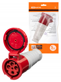 Розетка 234 переносная 3Р+РЕ 63А 380В IP54 TDM Electric, SQ0603-0017