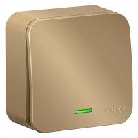 BLANCA О/У 1-клавишный ВЫКЛЮЧАТЕЛЬ (cх.1) с подсв., 10А, 250B, ТИТАН BLANCA О/У 1-клавишный ВЫКЛЮЧАТЕЛЬ (cх.1) с подсв., 10А, 250B, ТИТАН