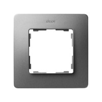 Simon S82Detail Рамка 1-ная, белая - алюминий, 8200610-093