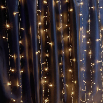 Гирлянда 230V 240 LED 2*2м, 2700K, эффект стробов,IP44 , сетевой шнур 3м в комплекте, CL20, Feron 32336