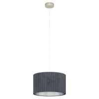 39774 Подвес TAMARESCO, 1x40W(E27), ?380, H1500, сталь, никель мат./бархат, серый