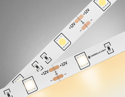 Светодиодная лента 12В 5050 30Led 7.2Вт/м 3000K IP20 5м, AMBRELLA LIGHT, GS1801