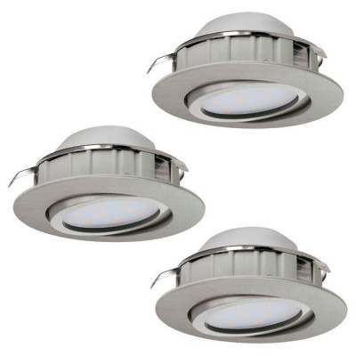 95859 Комплект светодиод. встраив. светильников PINEDA регулир. и диммир., 3х6W(LED), ?84, пластик,