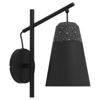 99546 Бра CANTERRAS, 1x40W, E27, L150, H320, A275, сталь, черный/серый/белый/терраццо