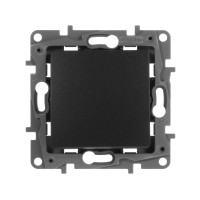 Legrand Переключатель одноклавишный - Legrand Etika - 10А 250В безвинтовые зажимы - антрацит, 672605