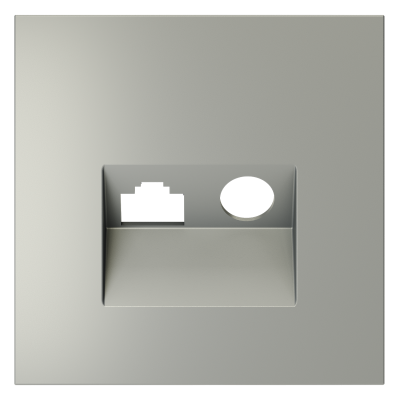 Накладка для розетки TV+RJ45 кат. 6, S70 (сталь), VLS002705