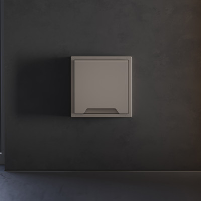 Накладка для розетки с заземлением, защитными шторками и крышкой, S70 (капучино), VLS000814