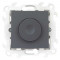 Simon 2410313-038 Светорегулятор поворотно-нажимной проходной 40-450Вт 230В~ цвета графит S24 Harmonie