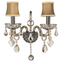 Lightstar 715627 (MB800006-2) Бра NATIVO 2x40W E14 КОНЬЯК/ЧЕРНЫЙ ХРОМ/БЕЖЕВЫЙ (в комплекте)