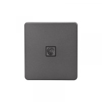 Розетка ROUND TV с/у титан KRANZ, KR-78-0723-2