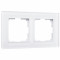 Werkel W0021105/ Рамка на 2 поста Favorit (белый матовый,стекло), a051289