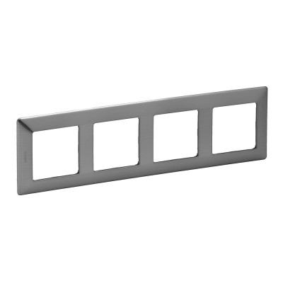 Legrand Valena LIFE.Рамка "Сталь".4-постовая универсальная, 754154