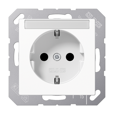 SCHUKO розетка с полем для надписи 6x46 мм, A1520BFNAWW