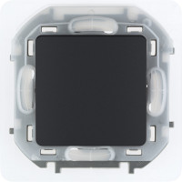 Legrand Переключатель одноклавишный IP44 - Legrand Inspiria - 10А 250В безвинтовые зажимы - антрацит, 673673