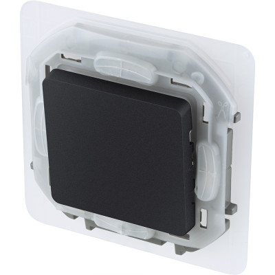 Legrand Переключатель одноклавишный IP44 - Legrand Inspiria - 10А 250В безвинтовые зажимы - антрацит, 673673