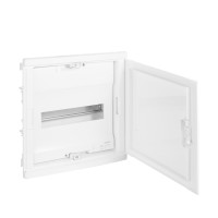 Legrand Щит встраиваемый Nedbox - со скругленной дверью белой RAL 9010 - 1 рейка - 12+2 модуля, 001411