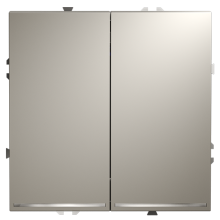 Проходной переключатель встраиваемый VOLTUM S70 двухклавишный с подсветкой 10А, (кашемир), VLS020403