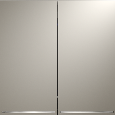 Проходной переключатель встраиваемый VOLTUM S70 двухклавишный с подсветкой 10А, (кашемир), VLS020403