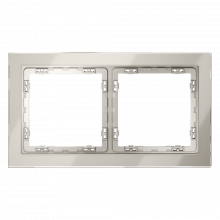 Рамка стеклянная VOLTUM S70 на 2 поста, (кашемир, стекло), VLS110203