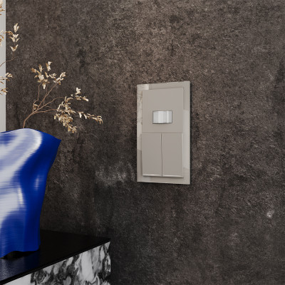 Рамка стеклянная VOLTUM S70 на 2 поста, (кашемир, стекло), VLS110203