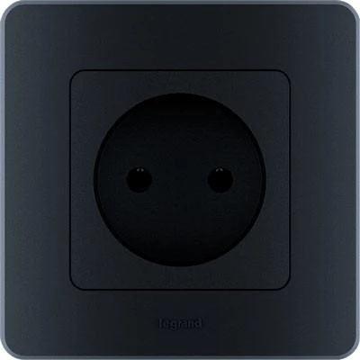 Legrand Inspiria Розетка электрическая 2к+з, цвет антрацит