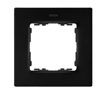 Simon Рамка на 1 пост черного матового цвета S82 Concept, 8200617-098