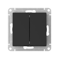 ATN441051S - ATLASDESIGN AQUA 2-клавишный ВЫКЛЮЧАТЕЛЬ, IP44, сх.5, 10АХ, мех., быстрозажим. клем., КАРБОН, Systeme Electric