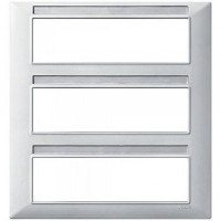 Vimar Накладка для 21 модуля (7+7+7), серебро матовое, 14691.20 Vimar Накладка для 21 модуля (7+7+7), серебро матовое, 14691.20