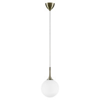 Lightstar 813021 (MD5086-1EB)  Подвес GLOBO 1х40W  E14 electroplating bronze/white (в комплекте)