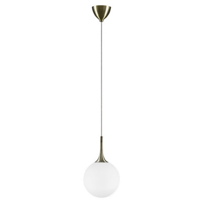 Lightstar 813021 (MD5086-1EB)  Подвес GLOBO 1х40W  E14 electroplating bronze/white (в комплекте)