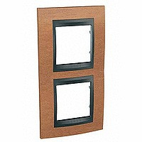 MGU66.004V.2M2 - UNICA TOP РАМКА 2-постовая, вертикальная, ГРАФИТ/ВИШНЯ