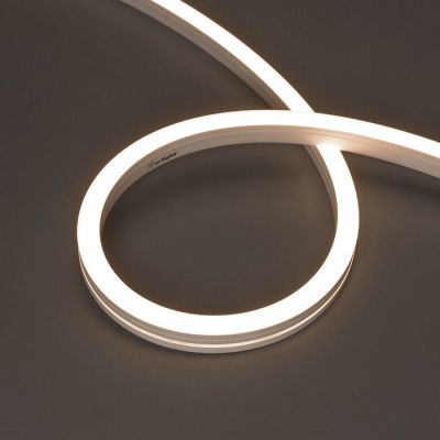Светодиодная лента герметичная MOONLIGHT-SIDE-A140-12x17mm 24V Warm3500 (9.6 W/m, IP67, 5m, wire x2) (Arlight, Боковой вывод кабеля), 042785