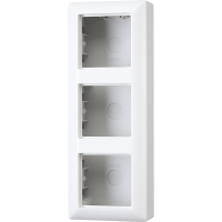 Рамка для вертикальной и горизонтальной установки, 3 поста, накладной монтаж; дюропласт; белый; AS500, AS583AWW