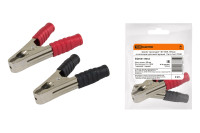 Зажим "крокодил" ЗК 100А 105мм в изоляции красный/черный  (1шт+1шт) TDM Electric, SQ0541-0032