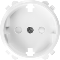 Donel D16 глянцевый белый Накладка для розетки Schuko с заземлением, со шторками 16A 250 В~, DO22003