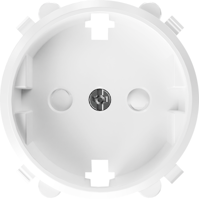 Donel D16 глянцевый белый Накладка для розетки Schuko с заземлением, со шторками 16A 250 В~, DO22003