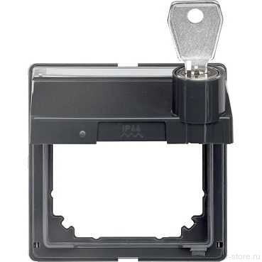 Aquadesign Крышка IP44 с адапт. рамкой, полем для надписи и замком, антр.