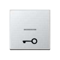 Клавиша с окошком для подсветки и рельефным символом "замок"; алюминий, A590T1KOAL