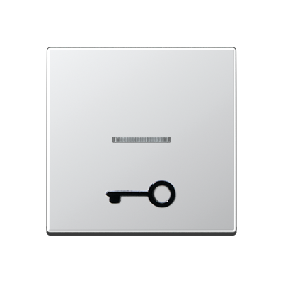 Клавиша с окошком для подсветки и рельефным символом "замок"; алюминий, A590T1KOAL